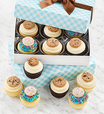 Buttercream-Frosted Assorted Cupcakes - 12 cupcakes